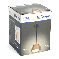 Светильник потолочный Feron HL3678 Barrel AURA levitation 12W, 230V, GX53, золото, на подвесе 1,7 м 48411 Светильник потолочный Feron HL3678 Barrel AURA levitation 12W, 230V, GX53, золото, на подвесе 1,7 м 48411