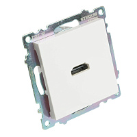 Розетка HDMI 2.1, Type A  (механизм), STEKKER GLS00-7118-01, серия Катрин, белый 50058 Розетка HDMI 2.1, Type A  (механизм), STEKKER GLS00-7118-01, серия Катрин, белый 50058