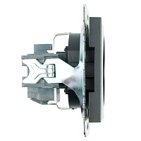 Розетка 1-местная с/з (механизм), STEKKER GLS16-7110-05, 250В, 16А с защитной шторкой, серия Катрин, черный 39610 Розетка 1-местная с/з (механизм), STEKKER GLS16-7110-05, 250В, 16А с защитной шторкой, серия Катрин, черный 39610