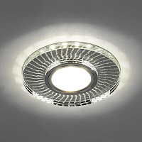 Светильник встраиваемый с LED подсветкой Feron CD979 потолочный MR16 G5.3 прозрачный, хром Светильник встраиваемый с LED подсветкой Feron CD979 потолочный MR16 G5.3 прозрачный, хром