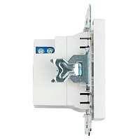 Розетка USB 2-местная + type C (механизм), STEKKER GLS10-7116-01, 250В, 3А, max 20W, серия Катрин, белый 50051