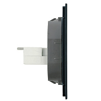 Розетка компьютерная 2-местная RJ-45 (механизм), STEKKER,  серия Мия, RST00-3111-05, черный бархат 50451