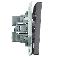 Выключатель 1-клавишный (механизм), STEKKER, 250В, 10А, серия Эмили, RSW10-5103-10,  платиново-серый, soft touch 49943