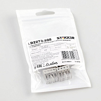 Клемма монтажная 8-проводная STEKKER  для 1-жильного проводника LD2273-208 (5 штук в упаковке) 32416 Клемма монтажная 8-проводная STEKKER  для 1-жильного проводника LD2273-208 (5 штук в упаковке) 32416