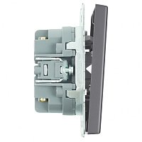 Переключатель перекрестный 2-клавишный (механизм), STEKKER, 250В, 10А, серия Эмили, RSW10-5111-10, платиново-серый, soft touch 50166