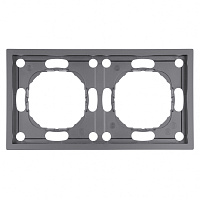 Рамка STEKKER, PFR00-5002-10 2-местная, серия Эмили, платиново-серый, soft touch 49963