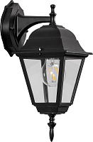 Светильник садово-парковый Feron 4202/PL4202 четырехгранный на стену вниз 100W E27 230V, черный 11026 Светильник садово-парковый Feron 4202/PL4202 четырехгранный на стену вниз 100W E27 230V, черный 11026