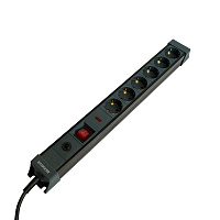 Сетевой фильтр 6-местный с/з STEKKER 3x1мм2, 1,8 м, 250В, 16А, серия Techno, HM22-61-02, черный 50159 Сетевой фильтр 6-местный с/з STEKKER 3x1мм2, 1,8 м, 250В, 16А, серия Techno, HM22-61-02, черный 50159