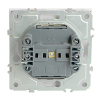 Розетка 1-местная с крышкой с защ. штор, STEKKER, б/з, IP42, 250В, 16А, серия Эмили, RST16-5113-01, белый фарфор, soft touch 49878