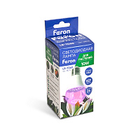 Лампа светодиодная для растений А60 Feron LB-7060 E27 10W 175-265V красно-синий спектр 38275 Лампа светодиодная для растений А60 Feron LB-7060 E27 10W 175-265V красно-синий спектр 38275