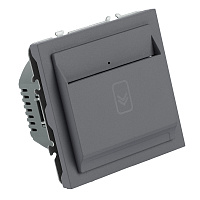 Выключатель карточный (механизм), STEKKER, 250В, 40А, серия Эмили, RSW40-5114-10, платиново-серый, soft touch 50699