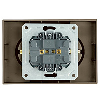 Розетка 2-местная с защитной шторкой, STEKKER, с/з, 250В, 16А, серия Эмили, RST16-5114-09, антрацит, soft touch 49934