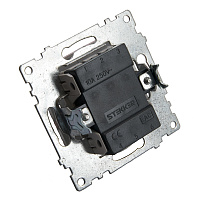 Переключатель 1-клавишный (механизм), STEKKER GLS10-7105-03, 250V, 10А, серия Катрин, серебро 39576 Переключатель 1-клавишный (механизм), STEKKER GLS10-7105-03, 250V, 10А, серия Катрин, серебро 39576