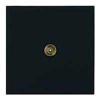 Розетка телевизионная 1-местная (механизм), STEKKER, 75 Ом, 5-862МГц, серия Мия, RST00-3108-05, черный бархат 50449