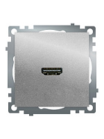 Розетка HDMI 2.1, Type A (механизм), STEKKER GLS00-7118-03, серия Катрин, серебро 50061 Розетка HDMI 2.1, Type A (механизм), STEKKER GLS00-7118-03, серия Катрин, серебро 50061