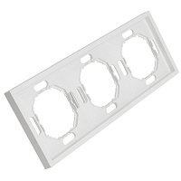 Рамка STEKKER, PFR00-5003-01 3-местная, серия Эмили, белый фарфор, soft touch 49886 Рамка STEKKER, PFR00-5003-01 3-местная, серия Эмили, белый фарфор, soft touch 49886
