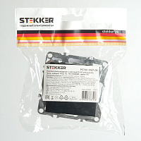 Розетка компьютерная 1-местная RJ-45 (механизм), STEKKER PST00-9107-03, серия Эрна, черный 49151 Розетка компьютерная 1-местная RJ-45 (механизм), STEKKER PST00-9107-03, серия Эрна, черный 49151