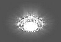 Светильник встраиваемый с белой LED подсветкой Feron CD4025 потолочный GX53 без лампы прозрачный 29539 Светильник встраиваемый с белой LED подсветкой Feron CD4025 потолочный GX53 без лампы прозрачный 29539