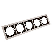 Рамка 5-местная, STEKKER, серия Мия, PFR00-3005-08, пудровый жемчуг 50490
