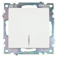 Выключатель 1-клавишный c индикатором (механизм) STEKKER GLS10-7101-01, 250В, 10А, серия Катрин, белый 39299 Выключатель 1-клавишный c индикатором (механизм) STEKKER GLS10-7101-01, 250В, 10А, серия Катрин, белый 39299