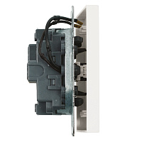 Выключатель 1-клавишный c индикатором (механизм), STEKKER, 250В, 10А, серия Эмили, RSW10-5101-01, белый фарфор, soft touch 49863