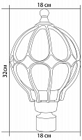 Светильник садово-парковый Feron PL3703  круглый на столб 60W 230V E27, черное золото 11359 Светильник садово-парковый Feron PL3703  круглый на столб 60W 230V E27, черное золото 11359