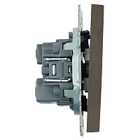 Выключатель 3-клавишный (механизм), STEKKER, 250В, 10А, серия Эмили, RSW10-5108-09, антрацит, soft touch 49922