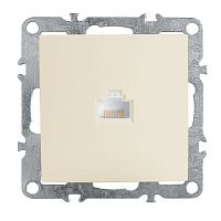 Розетка компьютерная 1-местная RJ-45 (механизм), STEKKER, PST00-9107-02, серия Эрна, слоновая кость 39325 Розетка компьютерная 1-местная RJ-45 (механизм), STEKKER, PST00-9107-02, серия Эрна, слоновая кость 39325