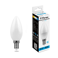 Лампа светодиодная Feron LB-570 Свеча E14 9W 175-265V 6400K 25800 Лампа светодиодная Feron LB-570 Свеча E14 9W 175-265V 6400K 25800