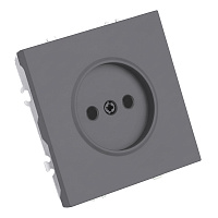 Розетка 1-местная с защитной шторкой (механизм), STEKKER, б/з, 250В, 16А, серия Эмили, RST16-5109-10, платиново-серый, soft touch 49954