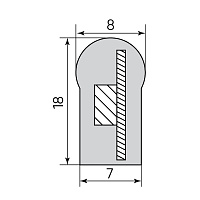 Cветодиодная LED лента Feron LS720 неоновая, 72SMD(5050)/м 8Вт/м 5м 220V RGB IP65