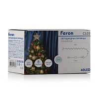 Светодиодная гирлянда Feron CL03 линейная 4м +1.5м 230V 5000K, c питанием от сети, контроллером, зеленый шнур Светодиодная гирлянда Feron CL03 линейная 4м +1.5м 230V 5000K, c питанием от сети, контроллером, зеленый шнур
