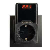 Реле напряжения для розетки регулируемое  STEKKER  VPR-200B, 230В, 16A 50690