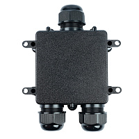 Распределительная коробка STEKKER LD551, количество вводов: 3, поликарбонат, нейлон, цвет черный, размер 130,1*80,5*35,3мм. 50553