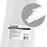 Термоусадочная трубка клеевая STEKKER HSTG-1916-100TR, длина 100 см., коэф. усадки 3:1 39763