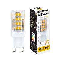 Лампа светодиодная Feron LB-432 G9 5W 175-265V 2700K 25769 Лампа светодиодная Feron LB-432 G9 5W 175-265V 2700K 25769