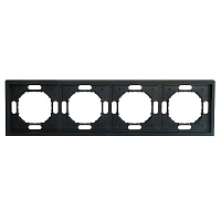 Рамка STEKKER, PFR00-5004-05 4-местная, серия Эмили, черный уголь, soft touch 49861 Рамка STEKKER, PFR00-5004-05 4-местная, серия Эмили, черный уголь, soft touch 49861