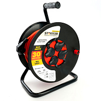 Удлинитель на катушке Stekker STD03-44-30 Standart 4-местный с/з ПВС 3*1,5, оранжевый, 16А, IP44, 30м (80102) 50172