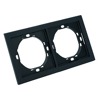 Рамка 2-местная, STEKKER, серия Мия, PFR00-3002-05, черный бархат 50462