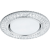 Светильник встраиваемый с белой LED подсветкой Feron CD4043 потолочный GX53 без лампы, прозрачный, хром 41305 Светильник встраиваемый с белой LED подсветкой Feron CD4043 потолочный GX53 без лампы, прозрачный, хром 41305