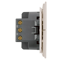 Переключатель 2-клавишный (механизм), STEKKER, 250В, 10А, серия Мия, RSW10-3107-08, пудровый жемчуг 50478