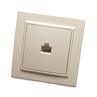 Розетка компьютерная 1-местная, STEKKER, PST00-9007-02, RJ-45, серия Эрна, слоновая кость 39233 Розетка компьютерная 1-местная, STEKKER, PST00-9007-02, RJ-45, серия Эрна, слоновая кость 39233