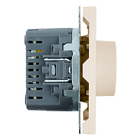 Терморегулятор механический (механизм), STEKKER, 230В, 3500Вт, серия Эмили, RSW00-5120-08, кашемир, soft touch 50715