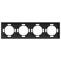 Рамка STEKKER, PFR00-5004-05 4-местная, серия Эмили, черный уголь, soft touch 49861 Рамка STEKKER, PFR00-5004-05 4-местная, серия Эмили, черный уголь, soft touch 49861