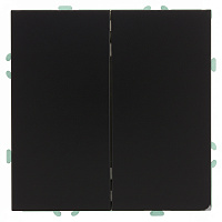 Переключатель 2-клавишный (механизм), СЗК, STEKKER, 250В, 10А, серия Эмили, RSW10-5107-05ZK, черный уголь, soft touch 50249