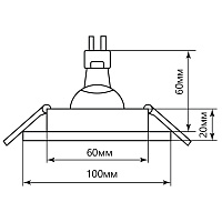 Светильник встраиваемый с белой LED подсветкой Feron CD903 потолочный MR16 G5.3 белый Светильник встраиваемый с белой LED подсветкой Feron CD903 потолочный MR16 G5.3 белый