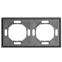 Рамка STEKKER, PFR00-5002-10 2-местная, серия Эмили, платиново-серый, soft touch 49963 Рамка STEKKER, PFR00-5002-10 2-местная, серия Эмили, платиново-серый, soft touch 49963