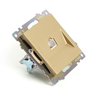 Розетка компьютерная 1-местная RJ-45 (механизм), STEKKER, GLS00-7107-08, серия Катрин, золото 49227 Розетка компьютерная 1-местная RJ-45 (механизм), STEKKER, GLS00-7107-08, серия Катрин, золото 49227