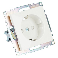 Розетка 1-местная с/з (механизм), STEKKER GLS16-7110-01, 250В, 16А с защитной шторкой, серия Катрин, белый 39304 Розетка 1-местная с/з (механизм), STEKKER GLS16-7110-01, 250В, 16А с защитной шторкой, серия Катрин, белый 39304