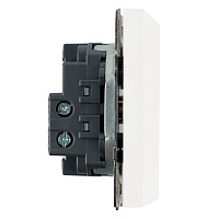 Выключатель 1-клавишный самовозвратный (механизм), STEKKER, 250В, 10А, серия Эмили, RSW10-5112-01, белый фарфор, soft touch 50324